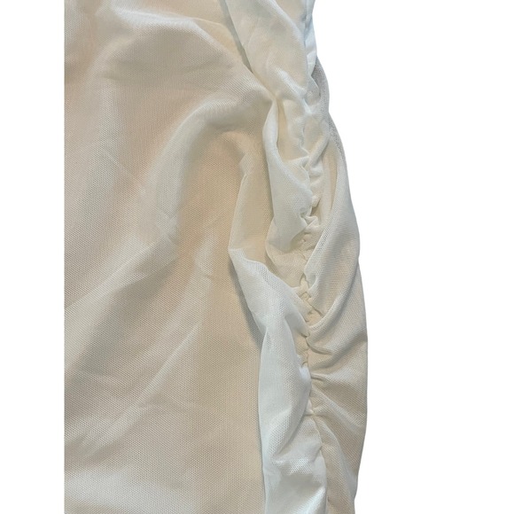 Princess Polly White Mesh Mini Dress Spaghetti Straps Bodycon Party NEW Size 6 - Picture 6 of 8